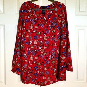 CHELSEA & THEODORE Floral Blouse—SIZE XXL